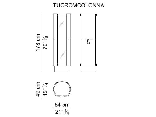 Кожаный шкаф с зеркалом i 4 Mariani Tukroma ARCH-00118124 - Вид №4