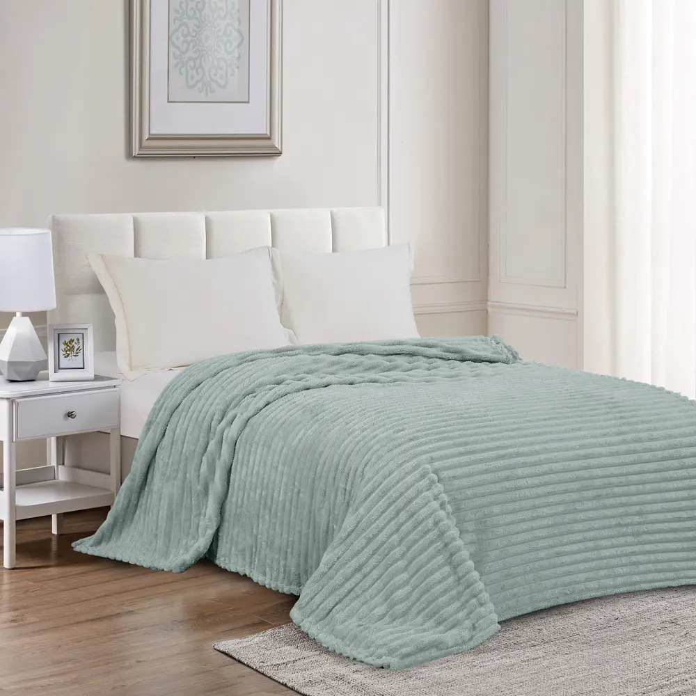 Плед Agata 150x200 см жаккард цвет зеленый СТОЛИЦА ТЕКСТИЛЯ STLM-2198261 - Вид №4