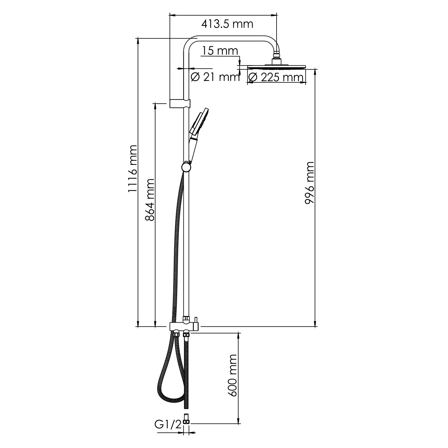 A039 Душевой комплект WasserKRAFT  - Вид №1