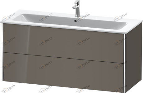 XS417408989 Тумбочка подвесная XSquare #XS4174 1210 x 478 мм Фланелево-серый глянцевый лак Duravit