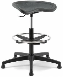 Linea Fabbrica 5-спицевый офисный табурет с подставкой для ног Tractor