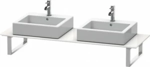 XL046C08585 Консоль для накладных раковин и встраиваемых умывальников, для угла слева X-Large #XL046C 550 мм Белый глянцевый лак