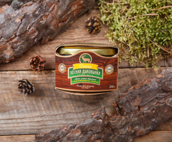 3339 Тушеное мясо оленя с можжевеловыми ягодами (стекло) Вкусляндия 