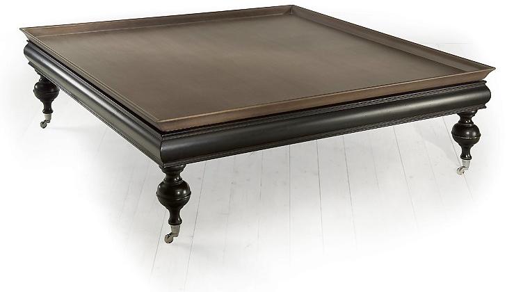 MARIONI Низкий квадратный журнальный столик из массива дерева Thor 02074 - Вид №1