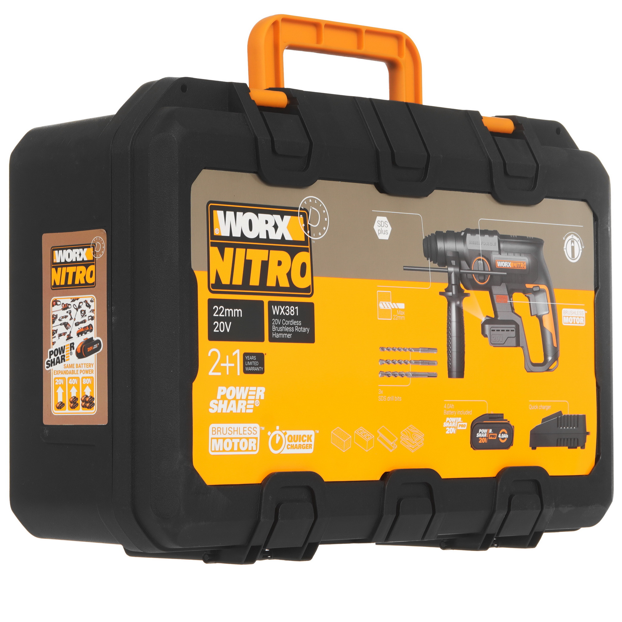 Перфоратор Worx WX381 PowerShare 20V 9083072 STDN-0104119 - Вид №9