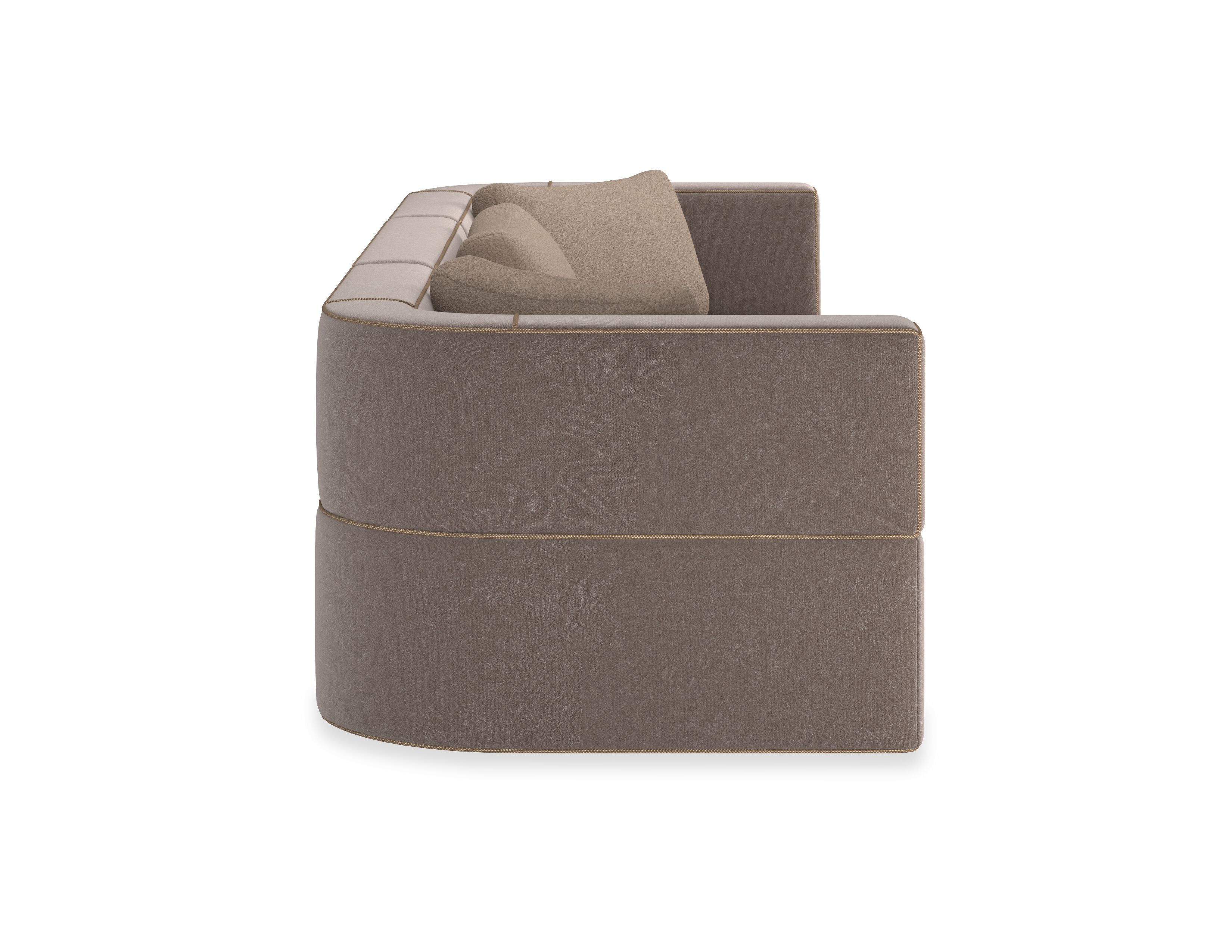 3-местный модульный линейный диван из нубука Caracole Марбелья ARCH-00022597 - Вид №6