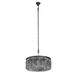 Люстра подвесная черная Vitaluce V5182-1/9 VITALUCE ДИЗАЙНЕРСКИЕ 00-3888445 Прозрачный;черный