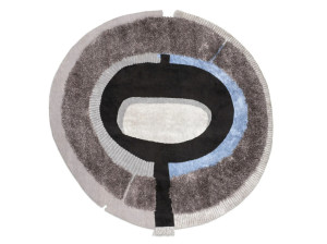 Круглый ковер ручной работы с геометрическим рисунком
