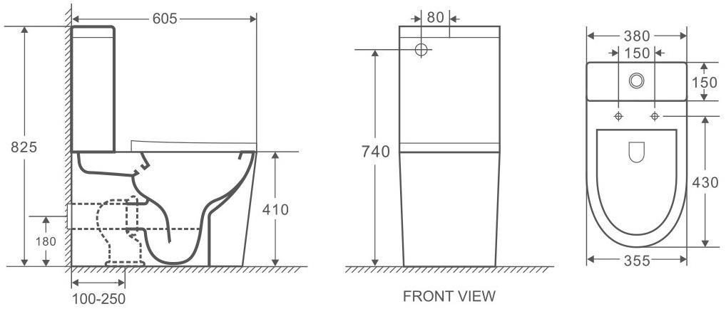 GR-4450S Компакт унитаз с бачком Белый Grossman  Китай  - Вид №5