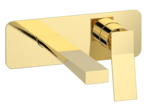 Настенный смеситель для раковины с 2 отверстиями и автоматическим сливом