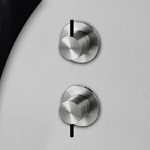 Смеситель для душа матовая сталь с черной ручкой Toki Radomonte TKI9SCIL22