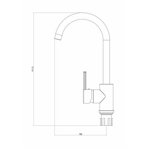 Orange OneLife P04-001w Полимерный смеситель для кухни, цвет: белый Хром sun-id-1517138 - Вид №2