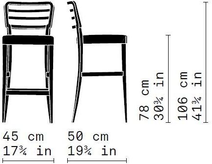 Very Wood Высокий табурет из бука со спинкой Wiener sun-id-1499028 - Вид №1