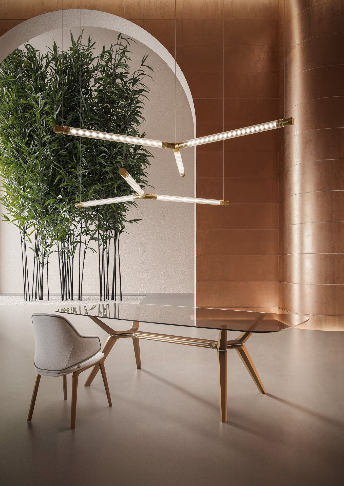 Прямоугольный стеклянный стол REFLEX Горизонт ARCH-00146158 - Вид №7