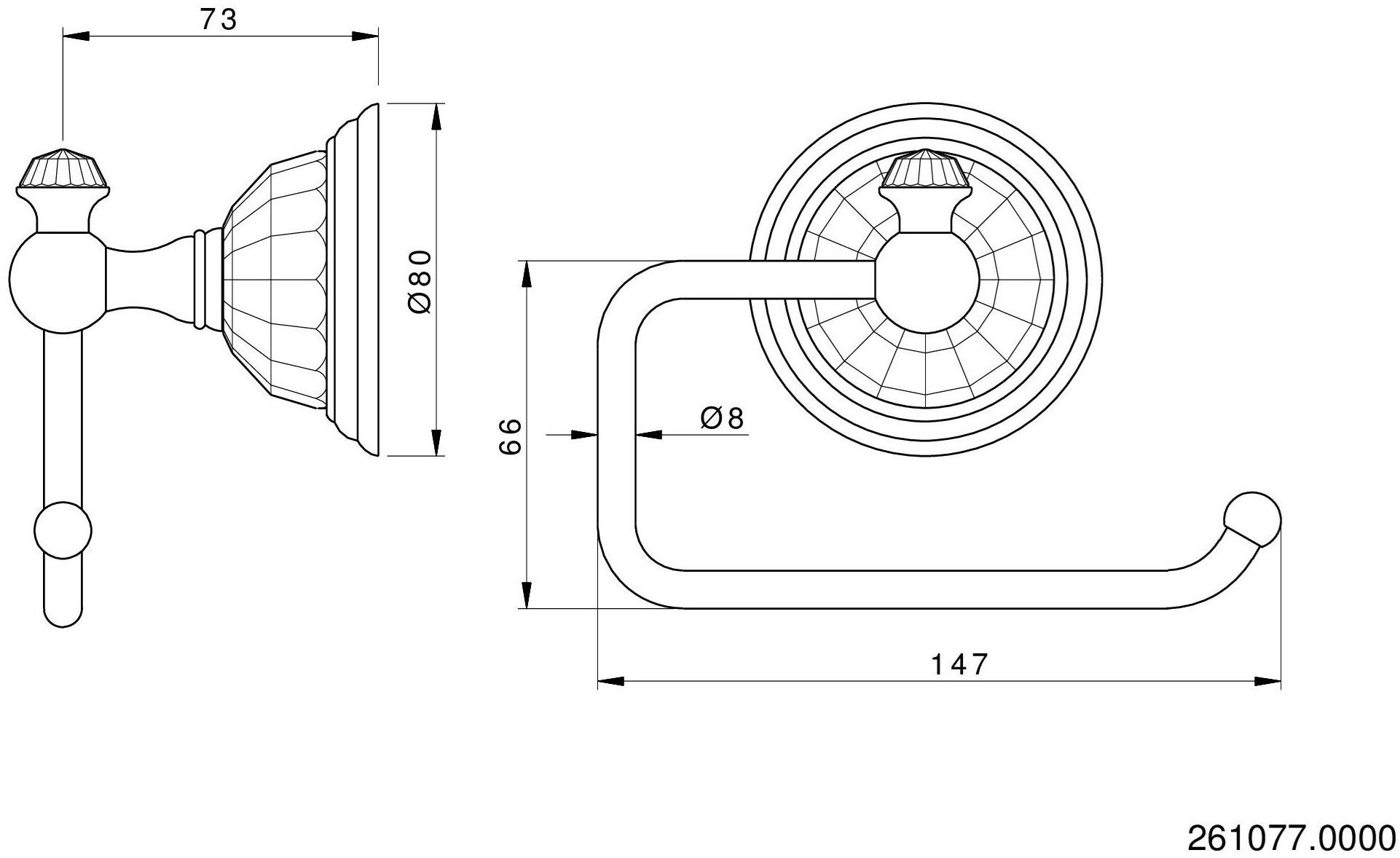 Bronces Mestre Держатель рулона Boutique 261077.0000.50 - Вид №1
