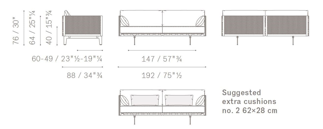 Ткань диван Poltrona Frau коллекция-диваны и кресла ARCH-00076029 - Вид №4