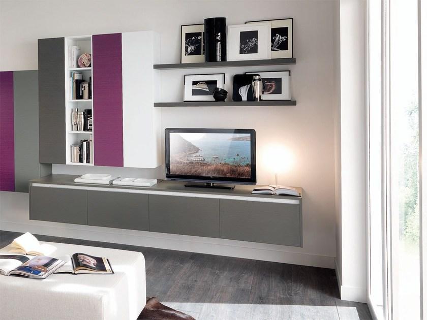 Cucine Lube Модульная лакированная стенка для хранения Essenza sun-id-1466561 - Вид №1