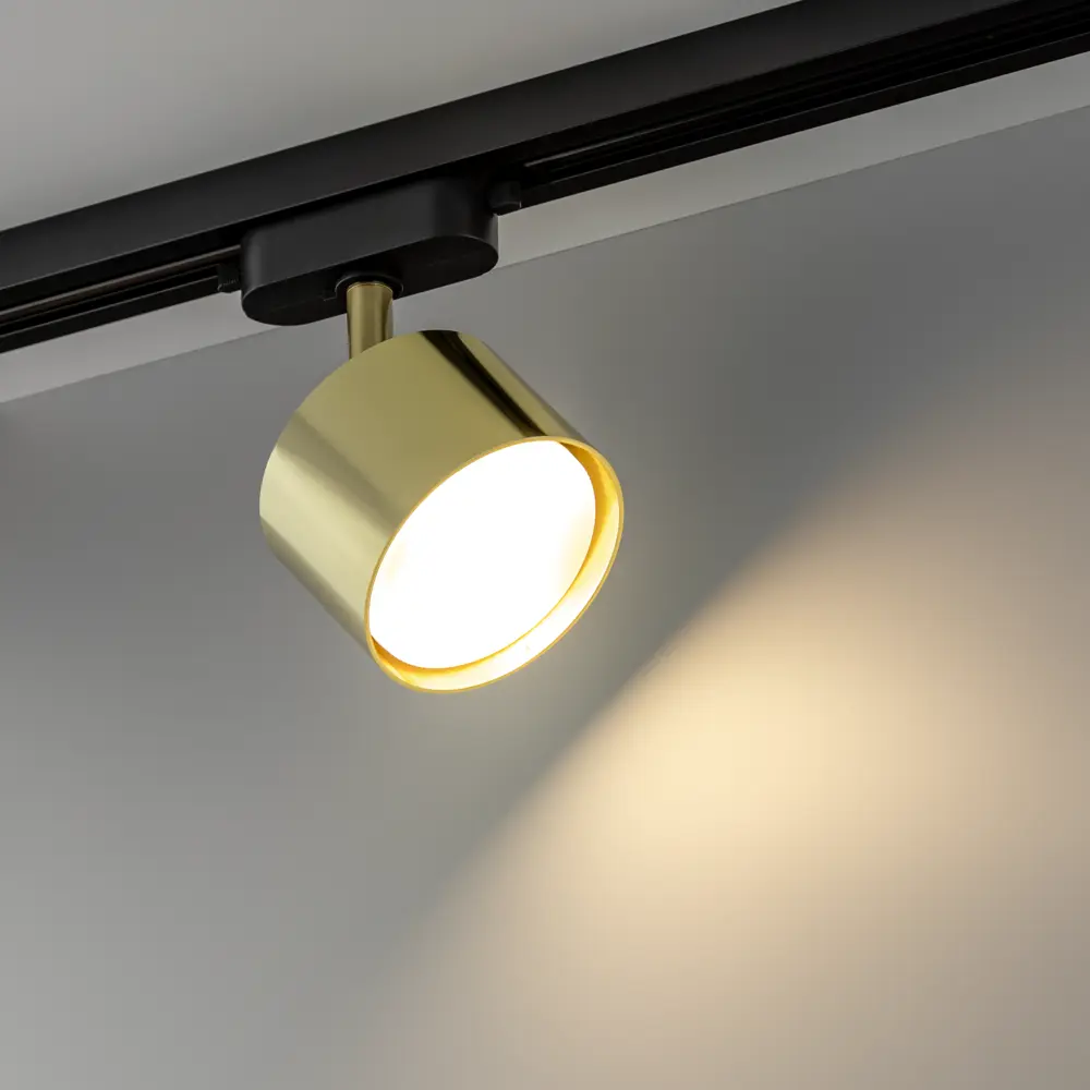 Трековый светильник спот поворотный Ritter Artline 85x55мм под лампу GX53 до 4м² металл цвет золото 84846910 STLM-2053274  - Вид №1