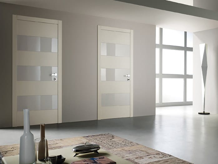 Дверь с глянцевыми и матовыми лакированными панелями GAROFOLI Bisystem ARCH-00133639 - Вид №1