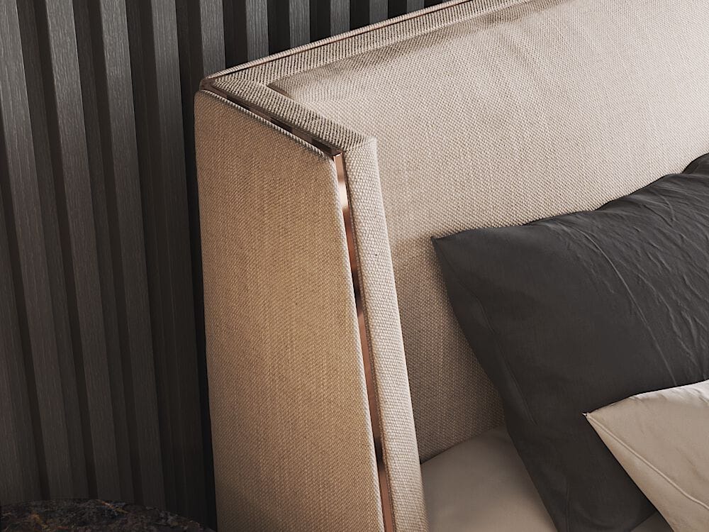 Деревянная двуспальная кровать с мягким изголовьем PRADDY Natur ARCH-00025195 - Вид №2