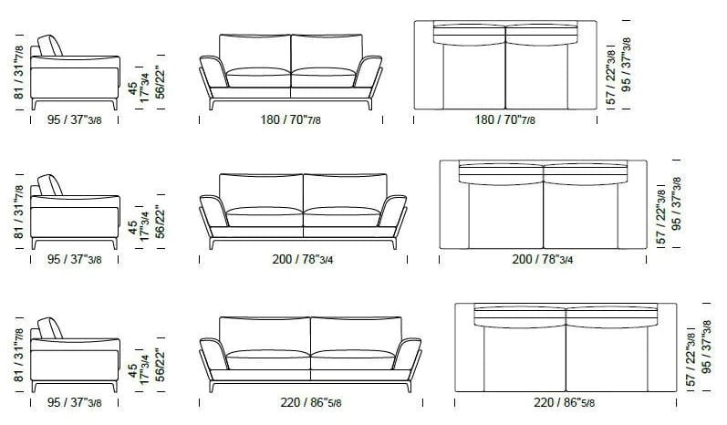 3-местный тканевый диван Borzalino DIDEROT ARCH-00152917 - Вид №4