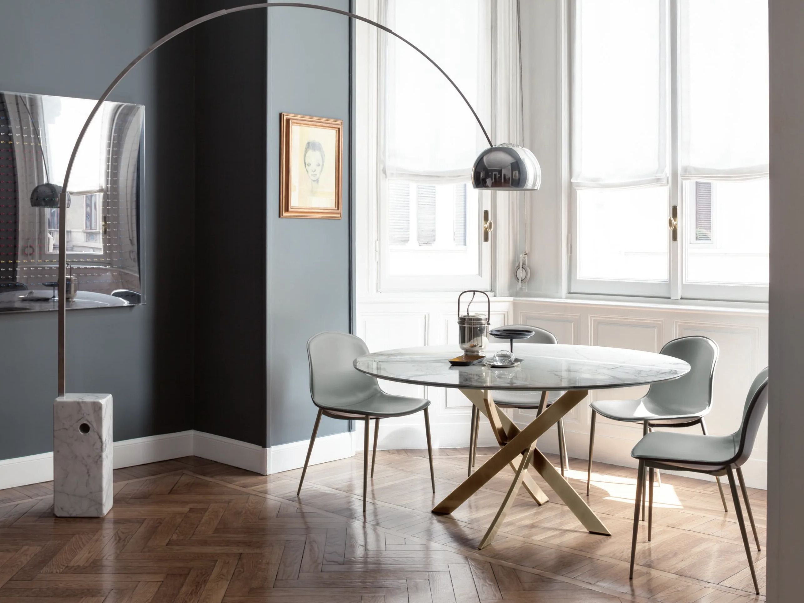 Круглый мраморный стол Bontempi Casa BARONE ARCH-00052845 - Вид №1