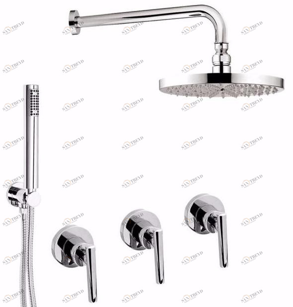 Rubinetteria Giulini Встроенный душевой набор с переключателем, лейкой и ручным душем G4 F7715w2ks