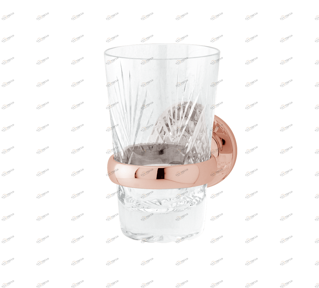 Gentry Home Держатель стакана с кристаллами Oxford Розовое золото GH103298