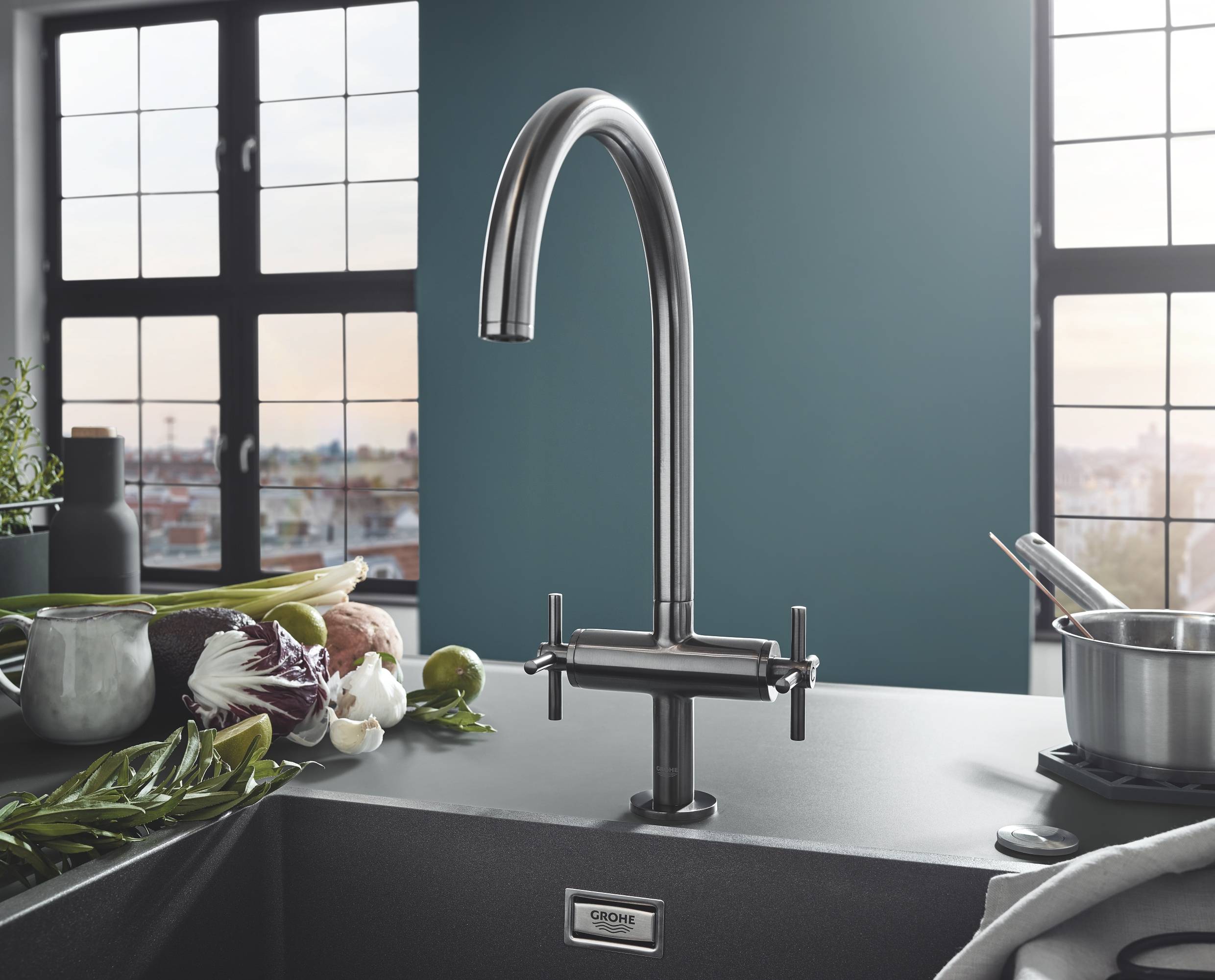 Смеситель для кухни GROHE Atrio New, суперсталь (30362DC0) - Вид №4