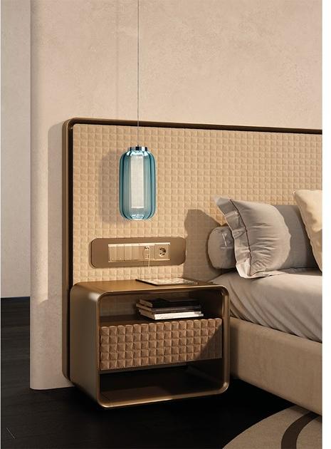 Reflex Кровать двуспальная в коже с высоким изголовьем Oh sun-id-1454879 - Вид №4