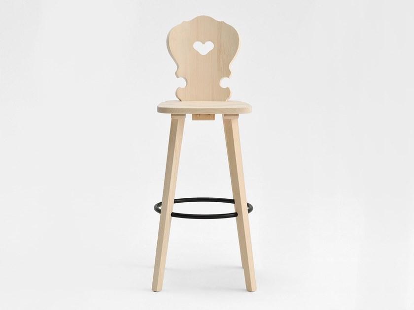 SIPA Барный стул из дерева с подставкой для ног Vienna sun-id-1503350 - Вид №2