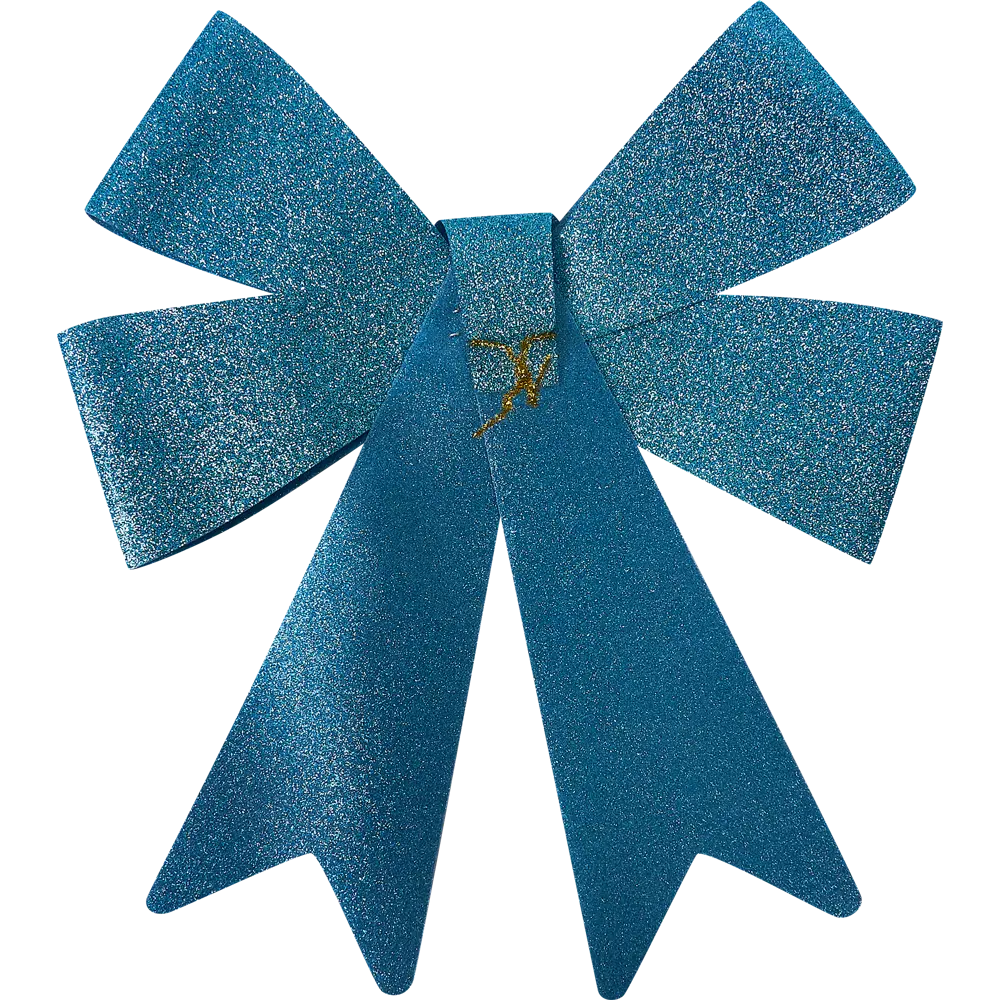 84000930 Украшение бант с блестками ПВХ голубой STLM-0961351 Santreyd  - Вид №1