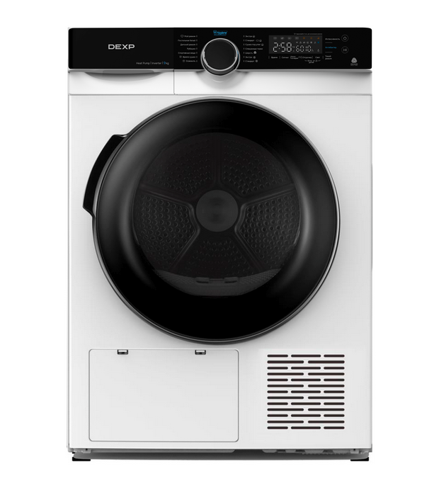 9267749 Сушильная машина DEXP DM-9B2M [9 кг, теповой насос, инвертер, прог-14, диспл. 59.5см х84,5 см х 67,5, белый] STDN-0082094