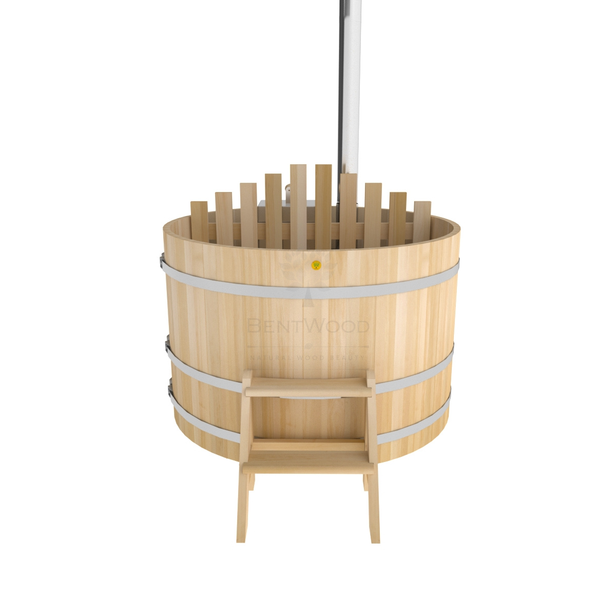 1460 Фурако из кедра D=1.5 с внутренней печкой. Высота 1,0м. Исполнение "Премиум". Alyarus  - Вид №2