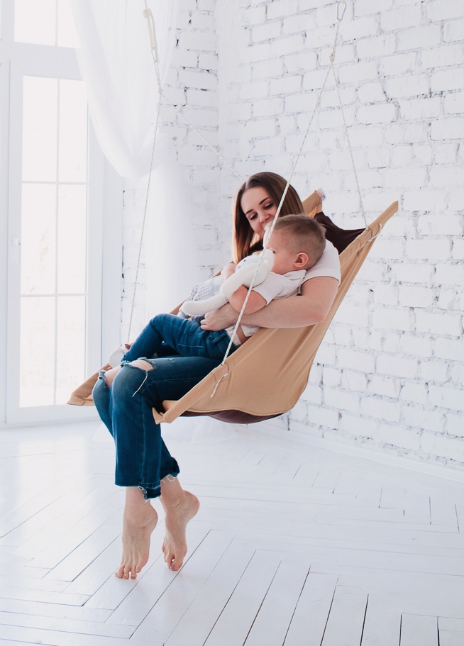 Гамак детский эргономичный желто-зеленый ПОКАЧАЙКА  326719 Желтый;зеленый Santreyd  - Вид №3