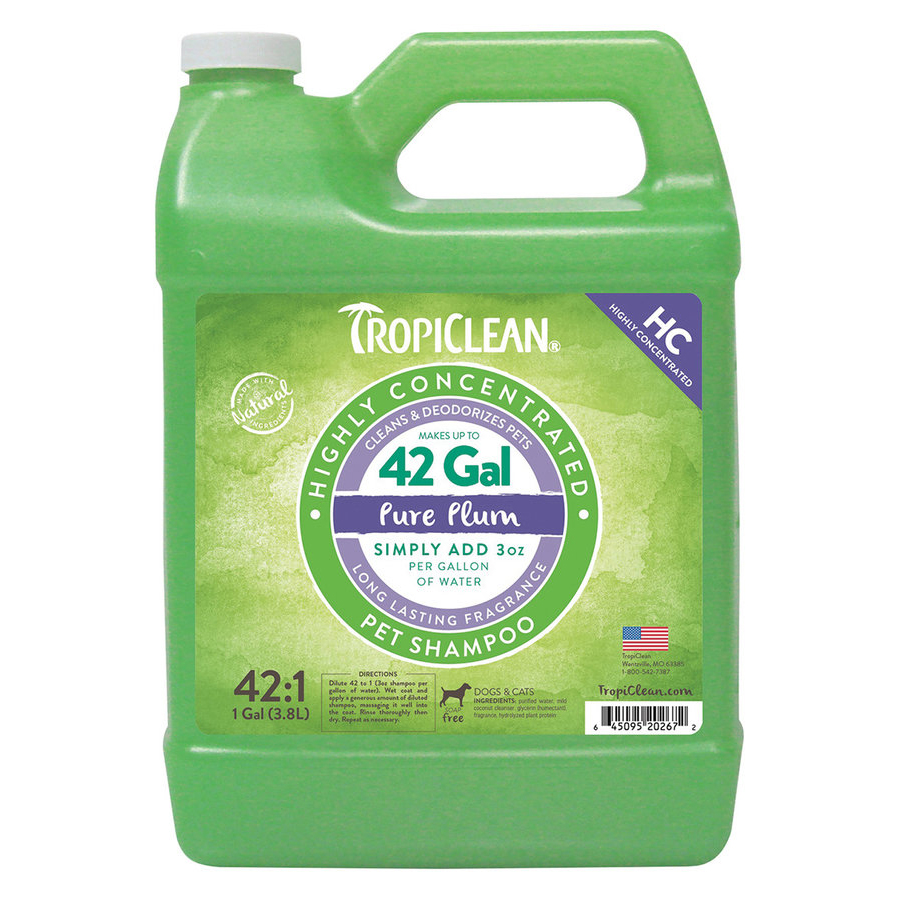 ПР0045455 Шампунь для собак 42:1 Слива 3,78л TROPICLEAN 