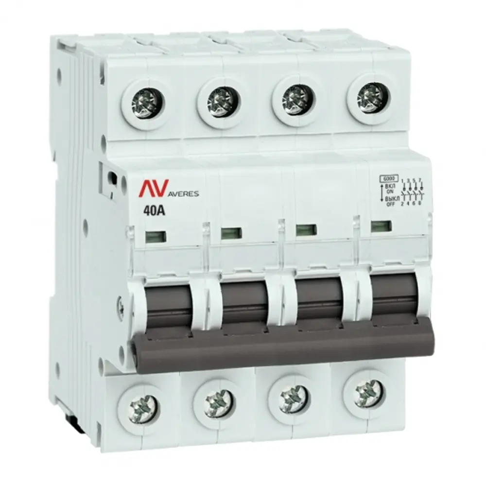 Автоматический выключатель EKF Averes 4P 40А для защиты электросети 88883166 STLM-1571309