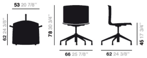 arper 5-спицевый стул Catifa 53 sun-id-1498499 - Вид №3