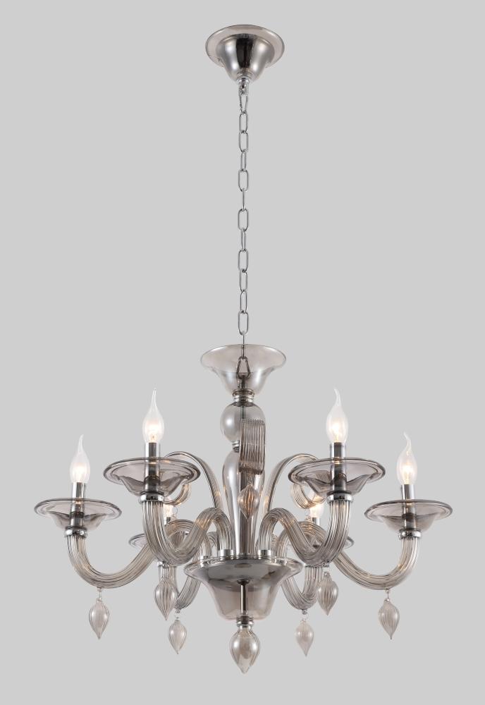 Подвесная люстра Crystal Lux Caetano SP-PL6 Smoke CRYSTAL LUX ДИЗАЙНЕРСКИЕ, CAETANO 220559 Дуб  - Вид №1