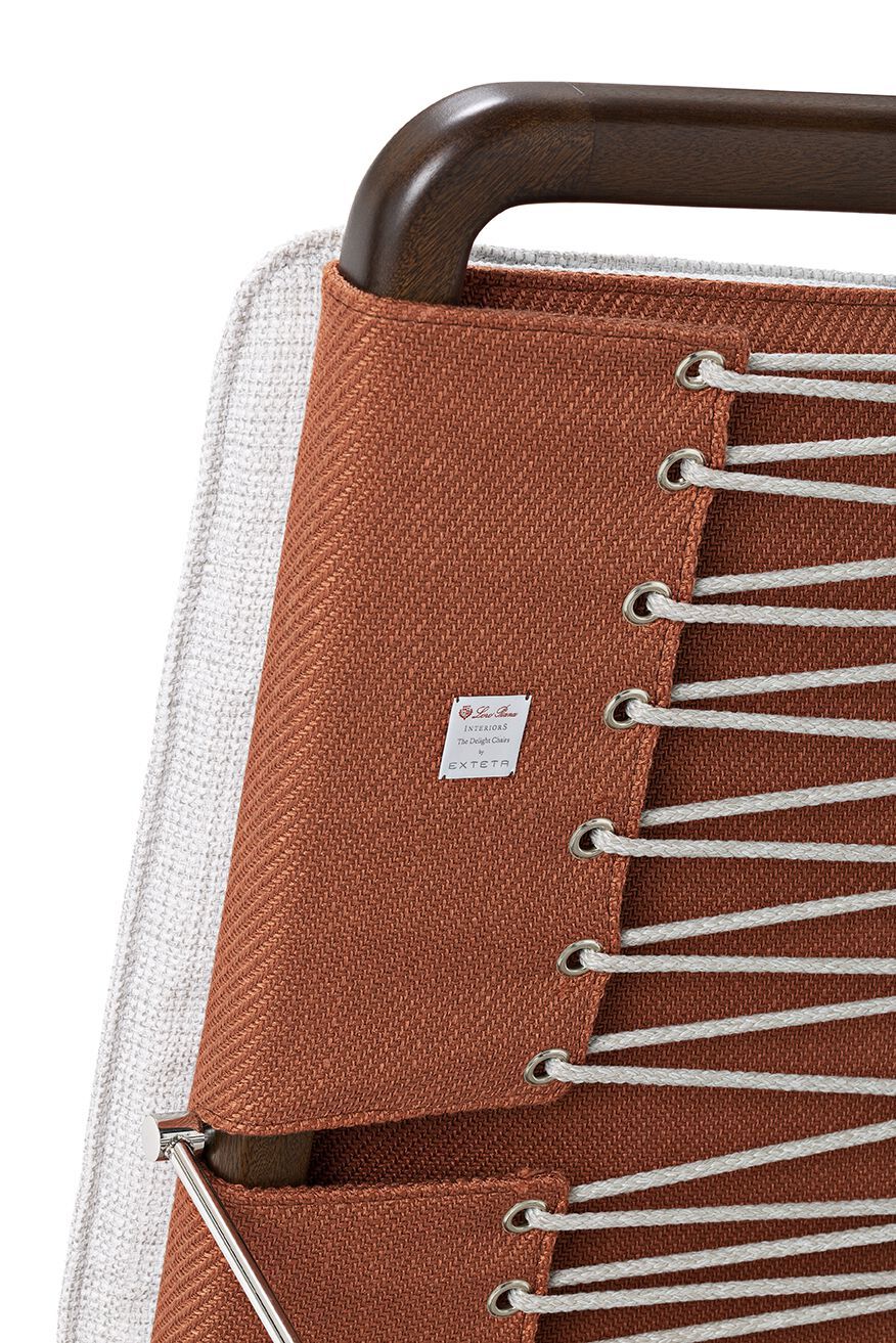 Садовая кровать с откидывающейся спинкой из красного дерева и ткани Exteta Loro Piana Interiors, Кресла Delight от Exteta ARCH-00132008 - Вид №3