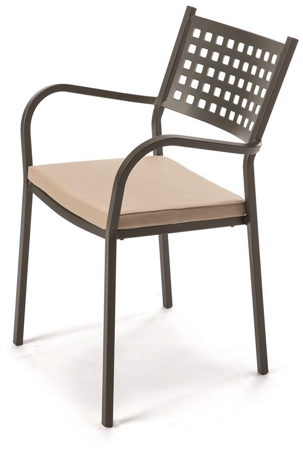 Vermobil Штабелируемый металлический садовый стул с подлокотниками Alice Ch1550 - Вид №1