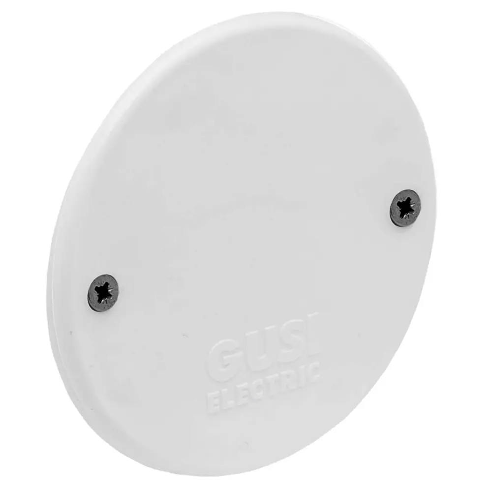 Крышка коробки Gusi Electric 71 мм с саморезами IP20 цвет белый STLM-2176348
