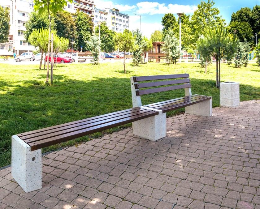 ENCHO ENCHEV - ETE Скамейка из бетона и дерева  239  - Вид №1