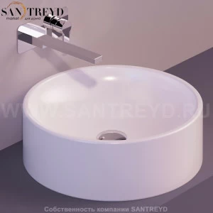 FL10BIANCO Накладная раковина на столешницу  круглая Simas Flow