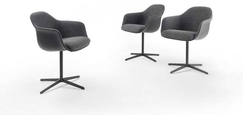 Marelli 4-спицевое кожаное кресло с подлокотниками sun-id-1382781 - Вид №4