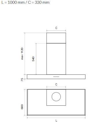 Ilve Настенная стальная вытяжка класса а Pro line Agk100 Santreyd  - Вид №3