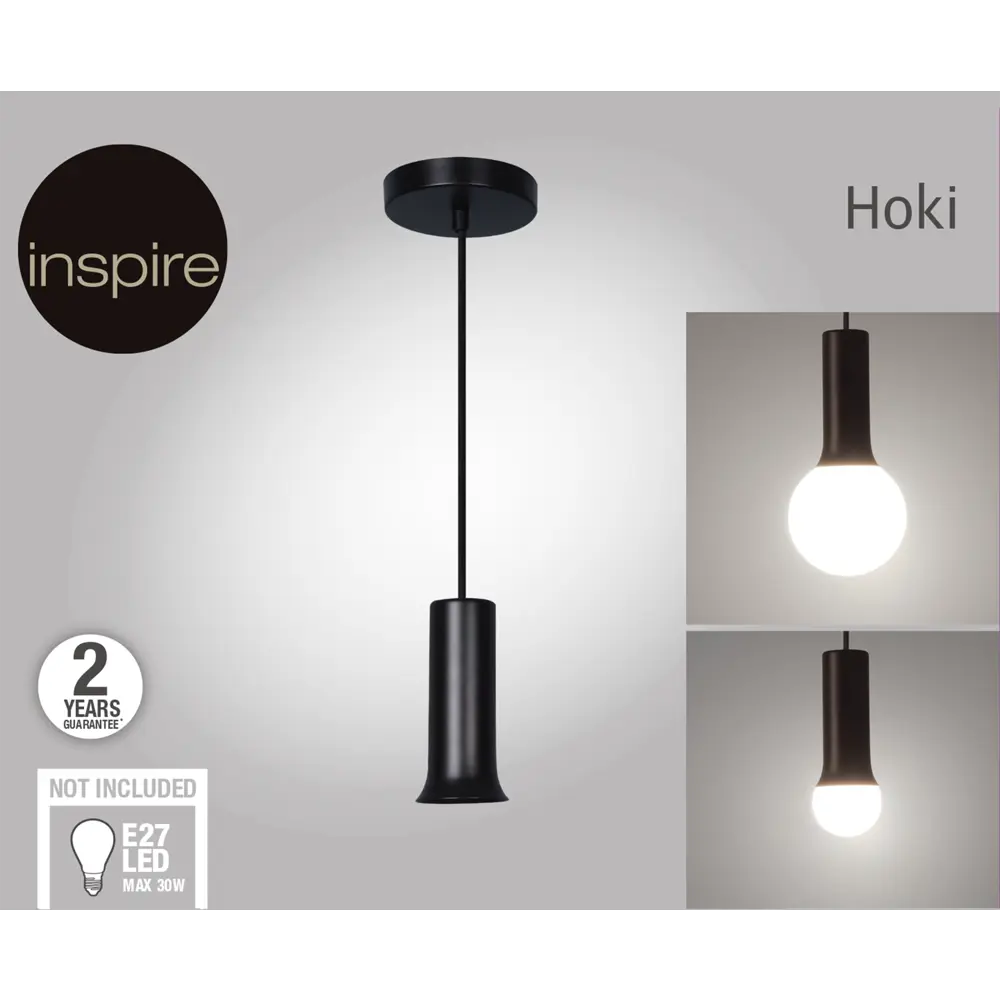 Подвесной светильник INSPIRE Hoki — элегантное черное освещение для уютного интерьера 82549823 STLM-0029595 - Вид №5