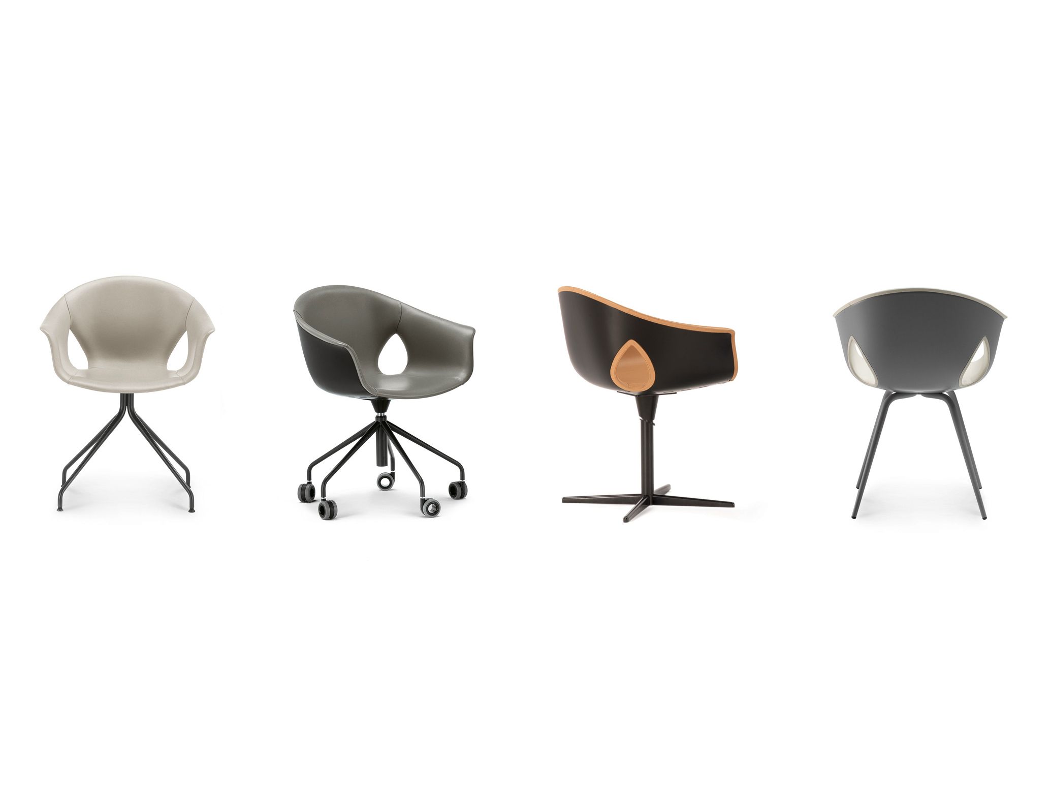 Кожаный стул с подлокотниками Poltrona Frau коллекция-столы и стулья ARCH-00127851 - Вид №4