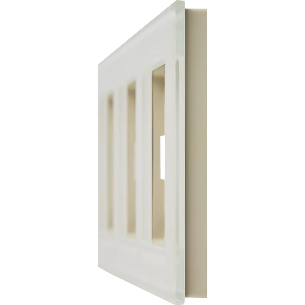 Рамка IEK Brite-3 для розеток и выключателей в ванильном цвете 87761311 STLM-1372858 - Вид №1