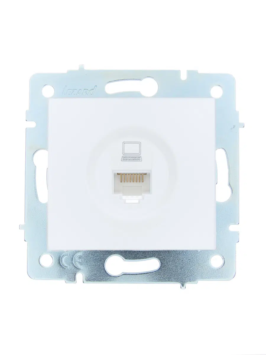 ASTI Розетка компьютерная белая механизм LEZARD 7081-0288-139 - Вид №1